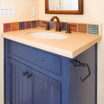 Blue Painted Bathroom