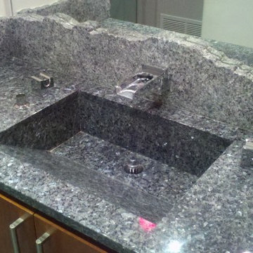 Blue Pearl Granite Vanity & Built-in sink
