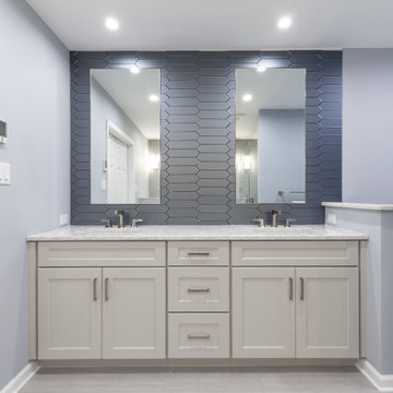 Blue-tiled Master Bathroom