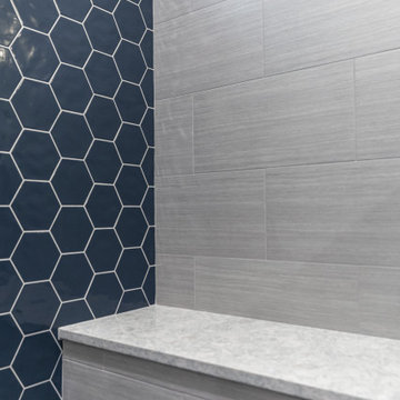 Blue-tiled Master Bathroom