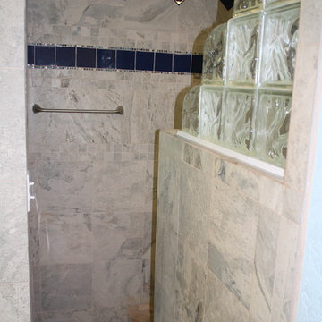 Blue Tiled Shower