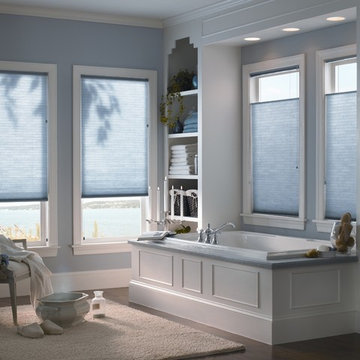 Blue Top-Down Bottom-Up Cellular Shades