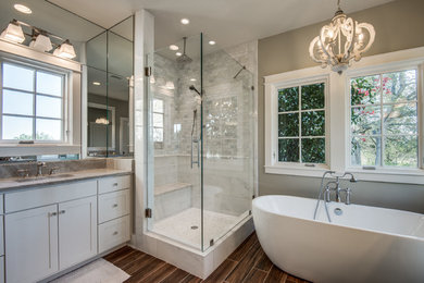 Example of a transitional bathroom design in Austin