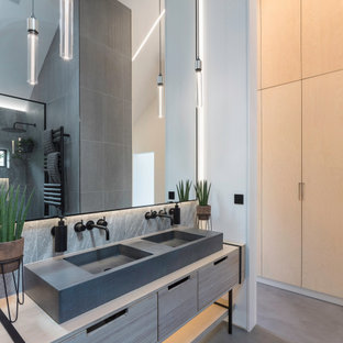 Modern bathroom in Channel Islands.