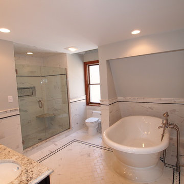 Bold Master Bath - Black and White