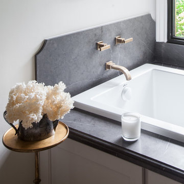 Bold, Organic Texture in Bellaire: Master Bath