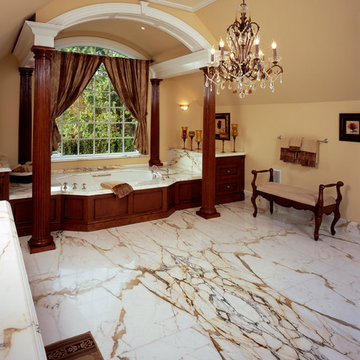 Book Matched Marble Bath