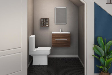 Design ideas for a contemporary bathroom in Manchester.