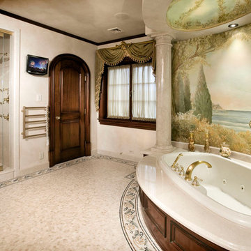Botticelli Mural in Master Bathroom