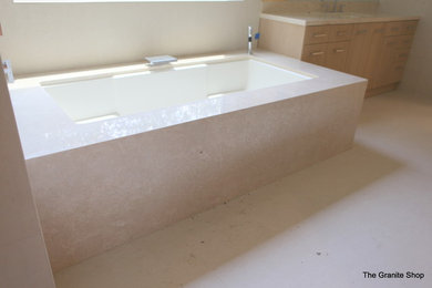 Botticino Classico Marble Tub Deck & Skirt