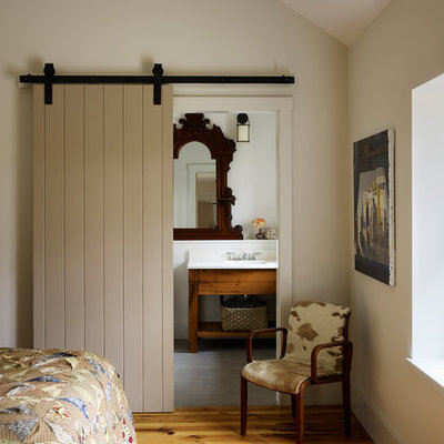 Inspiration for a farmhouse bathroom remodel in Philadelphia with an integrated sink