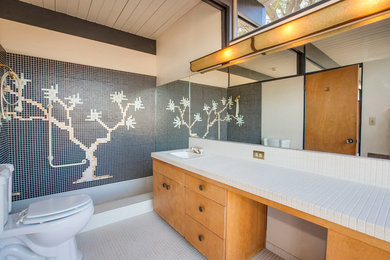 ロサンゼルスにあるミッドセンチュリースタイルのおしゃれな浴室の写真