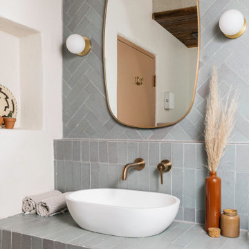 Brick Backsplash + Shower