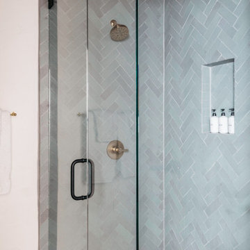 Brick Backsplash + Shower
