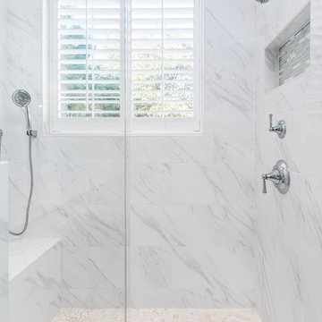 Bright and White Master Bathroom