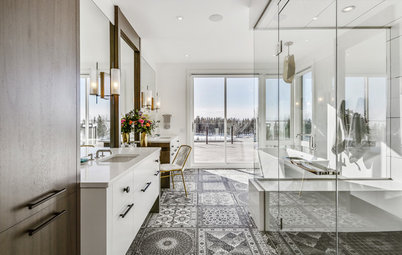 New This Week: 3 Bathrooms With Showstopping Floor Tile