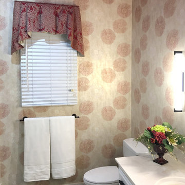 Bright Floral Bathroom