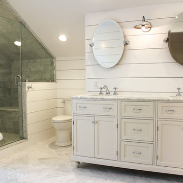 Bright White Bathroom Remodel & Interior Design Photography
