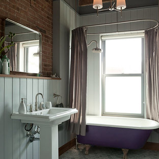 75 Beautiful Rustic Bathroom With A Pedestal Sink Pictures Ideas July 2021 Houzz