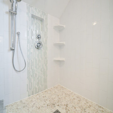 Builder's Grade Master Bath Becomes Bright, White Spa