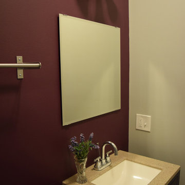 Burgundy Bathroom Remodel