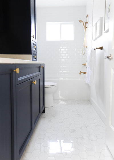 Transitional Bathroom by The Spotted Frog Designs