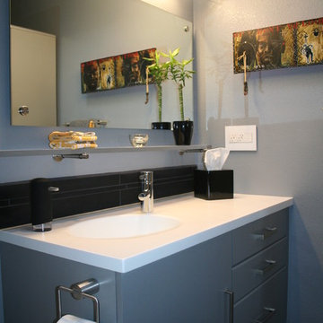 Cabinet Vew in Hall Bath