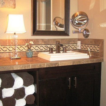 Cabinetry: Masterbath Vanity with Towel Cubby
