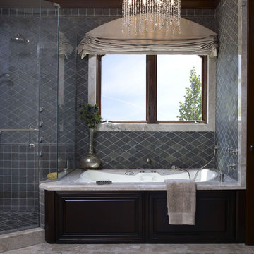 California Mediterranean Estate Master Bathroom