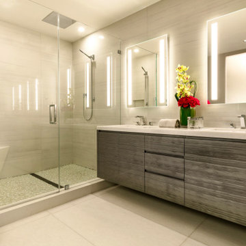 Calming and elegant spa bathroom