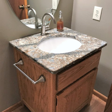 Cambria Harlech Kitchen Countertops and Fairbourne Master Vanity