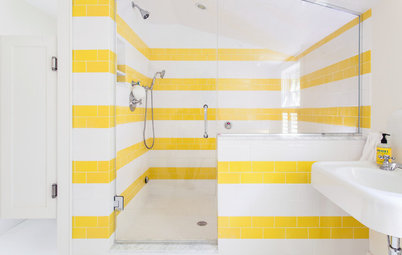 Du soleil en hiver : Osez le jaune dans la salle de bains !