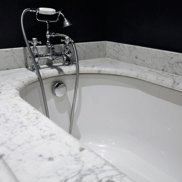 Cararra Marble Bath Surround with Matching Vanity Top