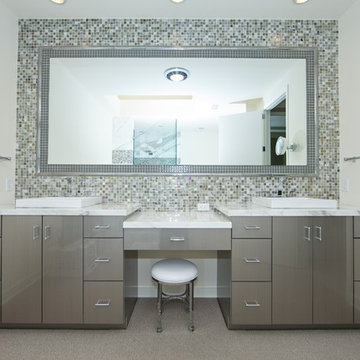 Carlsbad Contemporary Marble Bathroom Full Design and Renovation