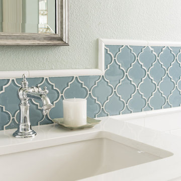 Carlsbad Master Bathroom Custom Vanity Tile
