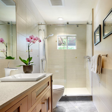 Carmichael Zen Bath. Nar Fine Carpentry. Sacramento. El Dorado Hills