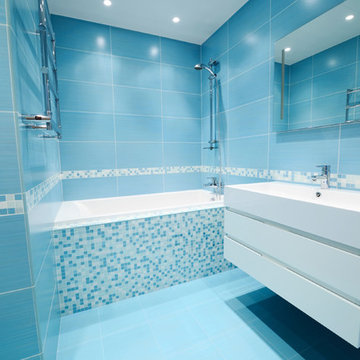 Carolina Blue Modern Bathroom