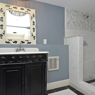 Carrara Marble Basement Bathroom