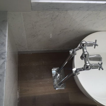 Carrara Marble Bathroom features