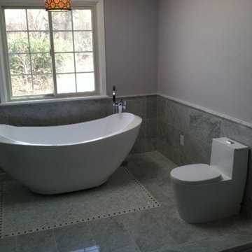 Carrara marble bathroom