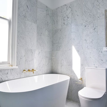 Carrara Marble Bathroom - Mosman