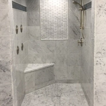 Carrara Marble Master Bath