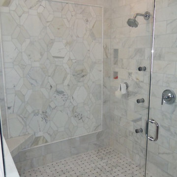 Carrara Marble Master Bathroom