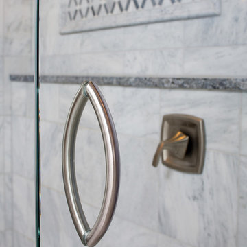 Carrara Marble Master Bathroom Remodel in Loveland