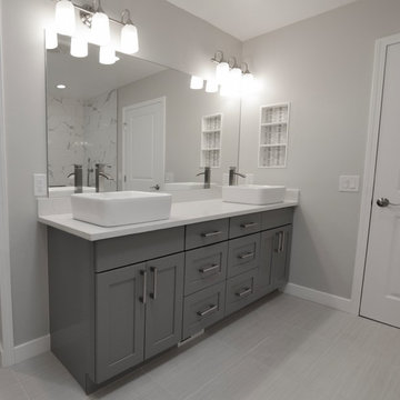 Carrara Marble Master Bathroom Remodel -  Snoqulamie WA