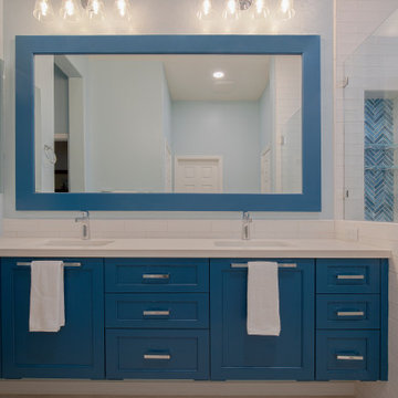 Carribean Blue Master Bathroom