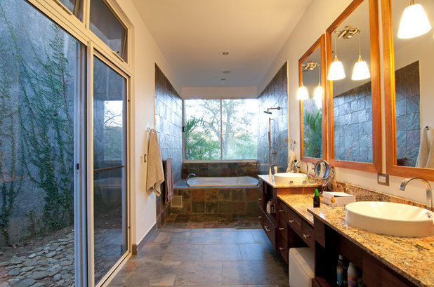 Transitional Bathroom by Louise Lakier