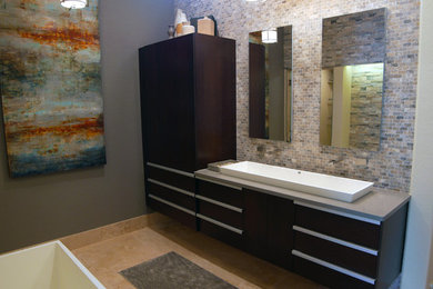 Inspiration for a modern bathroom remodel in Denver