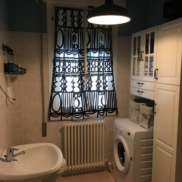 Casually Elegant Laundry Room Bathroom