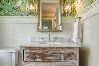 Example of a cottage chic bathroom design in Other